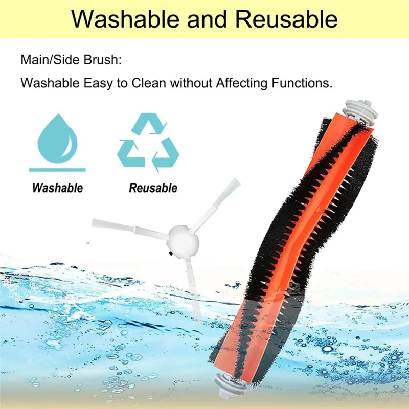 Keol-para xiaomi x10 plus + acessórios aspirador de pó escova lateral principal filtro hepa mop almofadas sacos pó acessórios peças