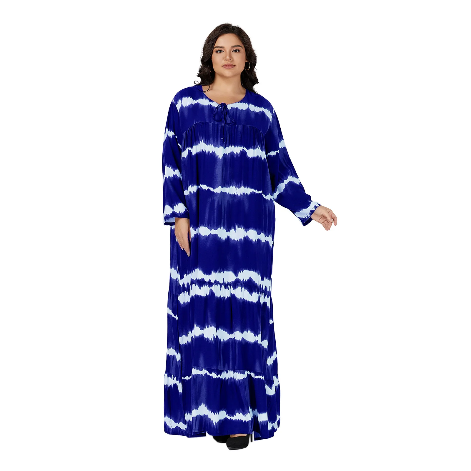 

2024 Plus Size home dashiki cover Moroccan Traditional print Dress cotton kaftan Abaya African boubou Plus size women dress