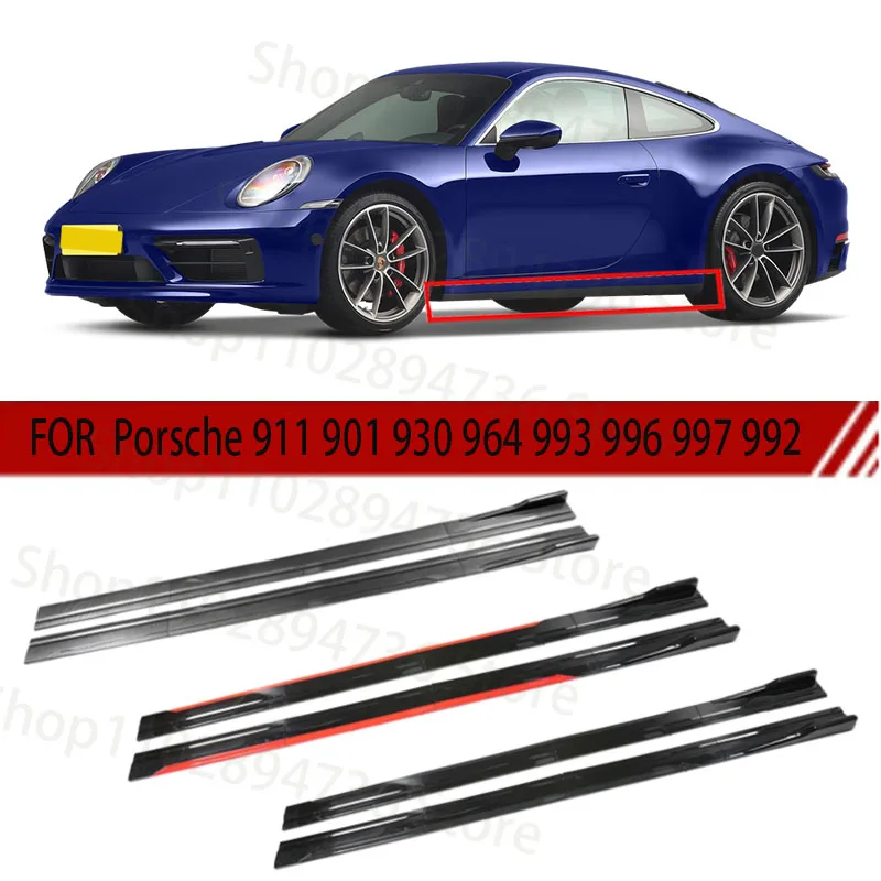 

FOR Porsche 911 901 930 964 993 996 997 991 992 2M Car Side Skirt Extension Plate Lip Separator Bumper 2.18M Racing Side Spoiler