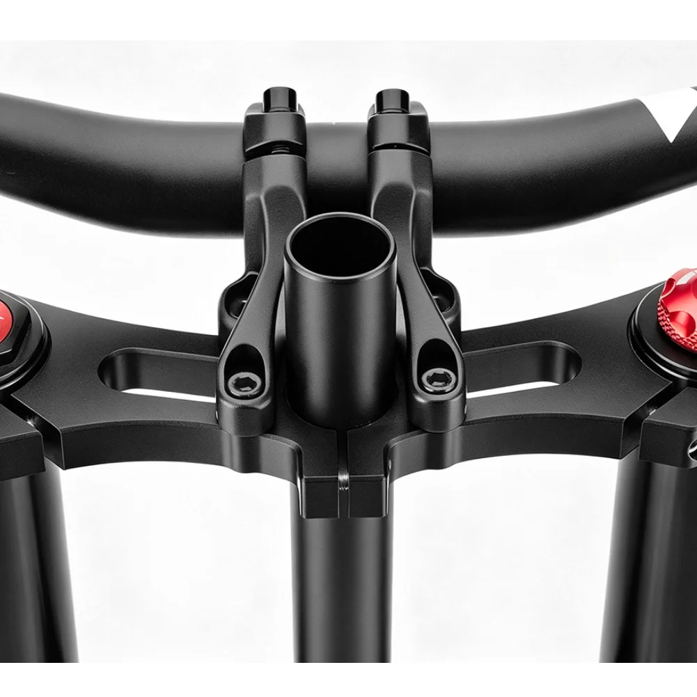 Direct Mount Double Shoulder Stem 31.8 35mm For MTB Downhill Bike Fork Handlebar Riser Cycling Components Parts Silver Black
