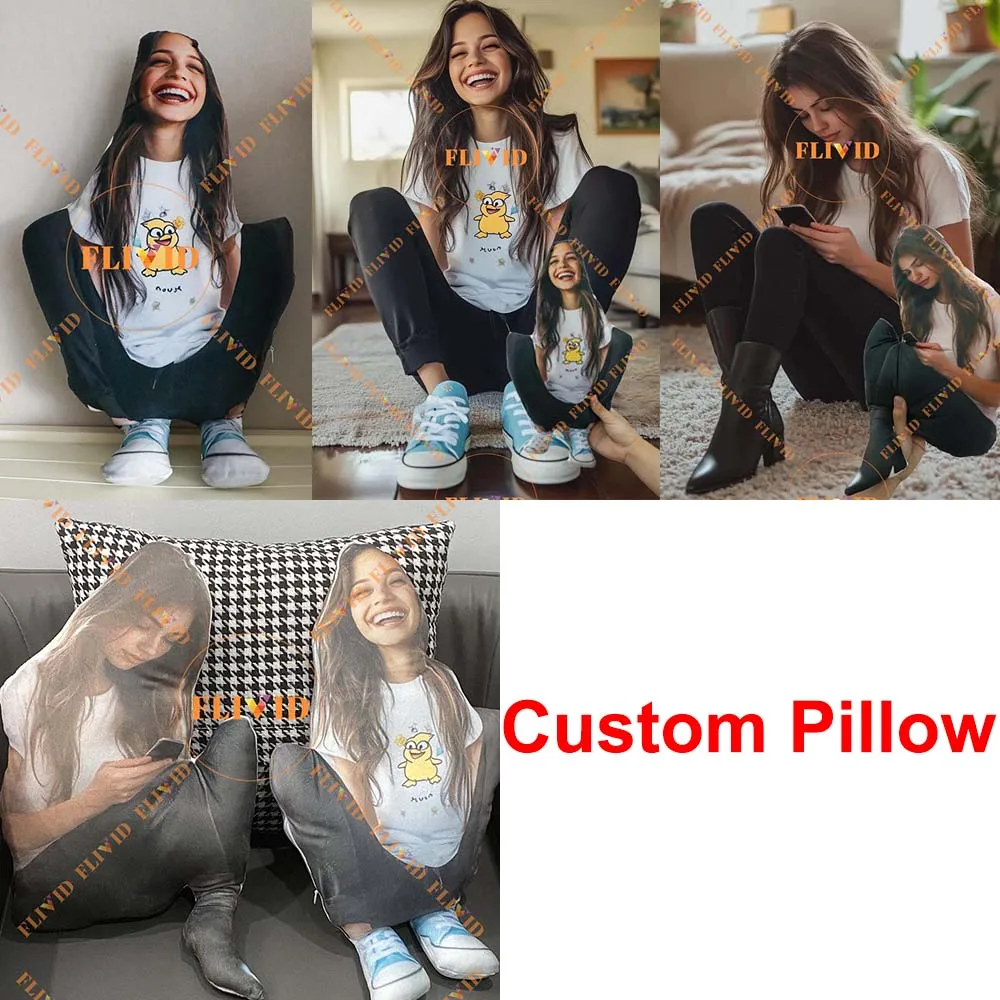 

Custom Portrait 3D Pillow From Photo Funny Shaped Ugly Pillows For Friends Pillow Memorial Gift Personalized Birthday Gift