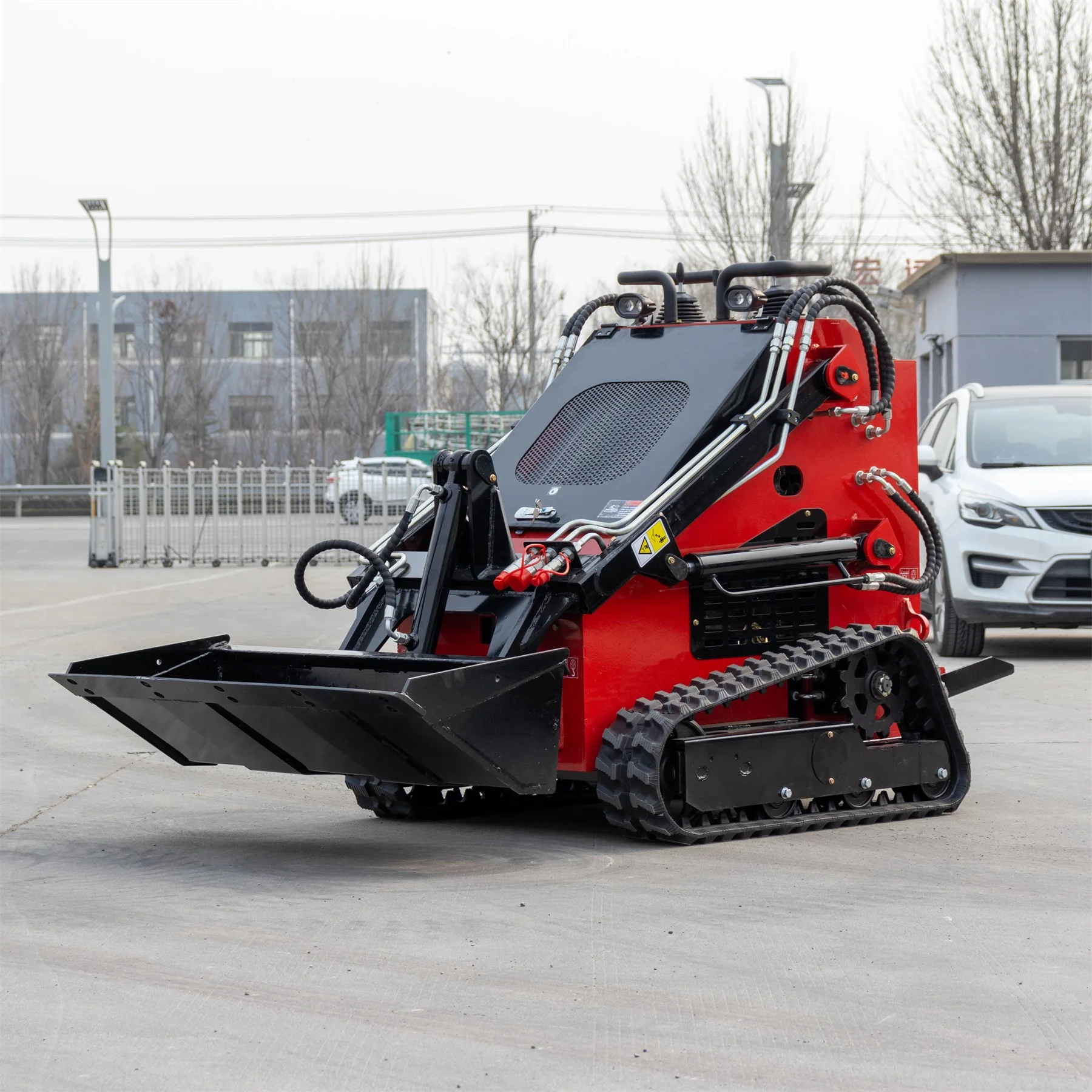 High-Efficiency and Energy-Saving HT-380T Skid Steer Crawler Loader with PLC and 1 Year Warranty for Confined Space Operations