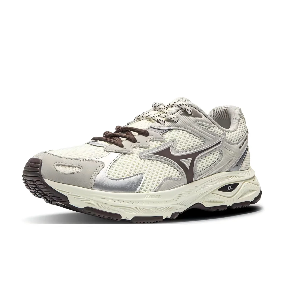 Mizuno Racer S Unisex Low-Top Casual Running Shoes – Off-White, Stylish Retro Look, Durable, Breathable & Comfortable D1GH253510