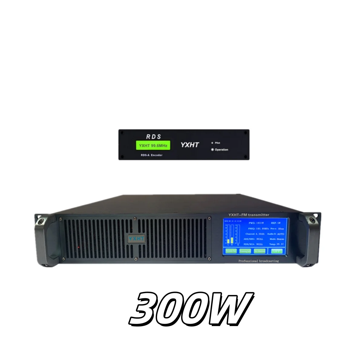 

300W FM Transmitter + RDS Encoder Total Two 2000 Watts Stereo Broadcast Equipments For Radio Station