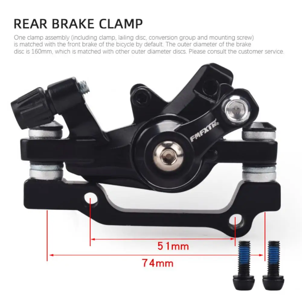 Universal  Mountain Bike Disc Brake Set Electric Bike Disc Brake Assembly Mechanical Line Pull Brake Modification Accessories