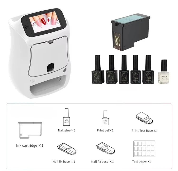 Po-rta-ble 3D Di-g-it-al In-tell-i-ge-nt AI Na-il P-rin-ter Au-to-m-atic 10 Se-conds P-rin-ting E-le-ctric Power Supply