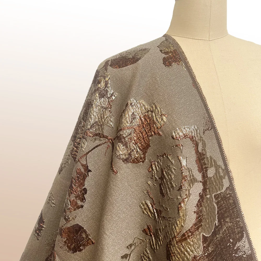 Nigeria Brocade Jacquard Fabric High Quality Damask Lace Gilding African Lace Fabric