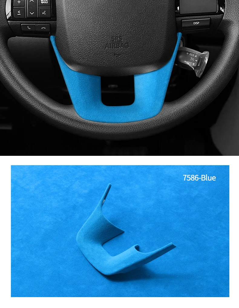 Hergestellt aus Alcantara für Toyota Hilux / Fortuner Standard Sport Version Auto Lenkrad Kofferraumabdeckung Inneneinrichtung Zubehör – Detail 12