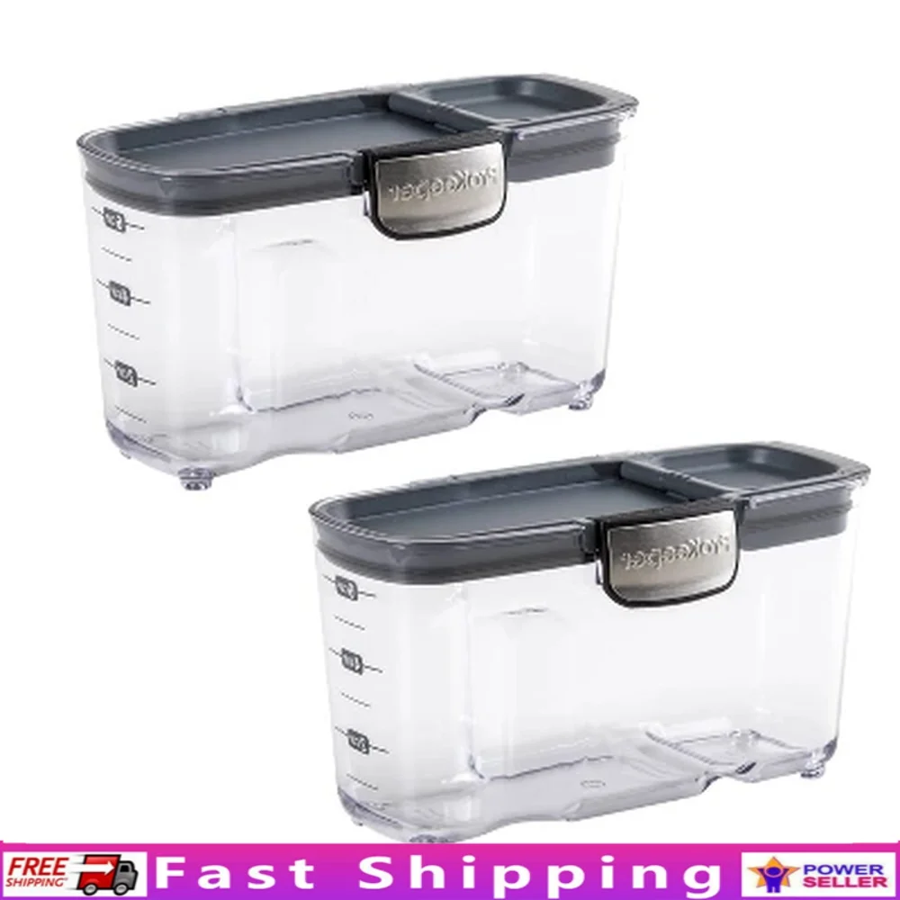 

Набор прозрачных черных контейнеров для хранения продуктов питания, 2 шт., 1,5 л, герметичное силиконовое уплотнение, можно мыть в посудомоечной машине, кладовая организация, легкое наливание
