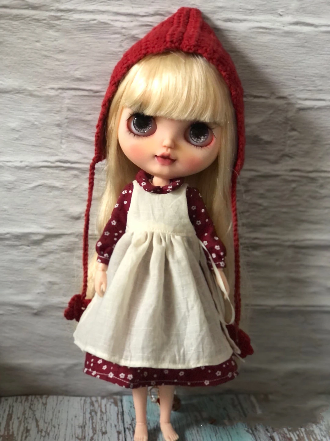 BJD Blythe Clothes Little Red Riding Hood falda traje vestido 1/6 30cm muñecas (apto para Pullip,Ob24, Licca)