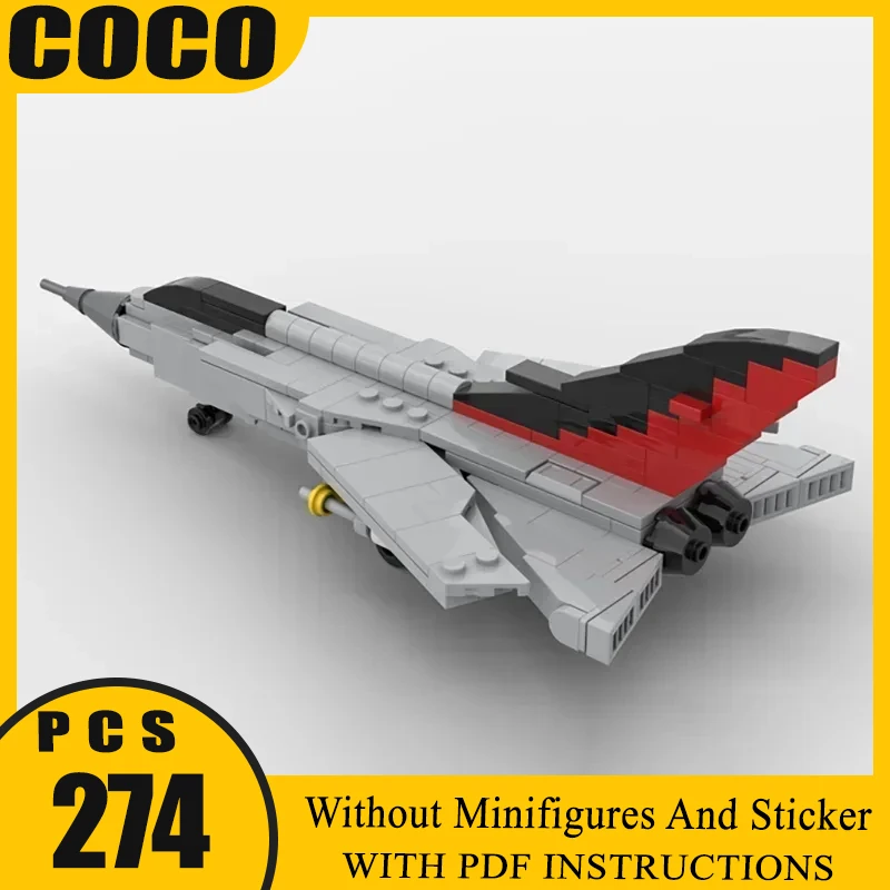 

Строительный блок Moc, военная серия, масштаб 1:72, Panavia Tornado ADV F,3 модель самолета, технология, кирпичи, сделай сам, сборка, истребитель, игрушки