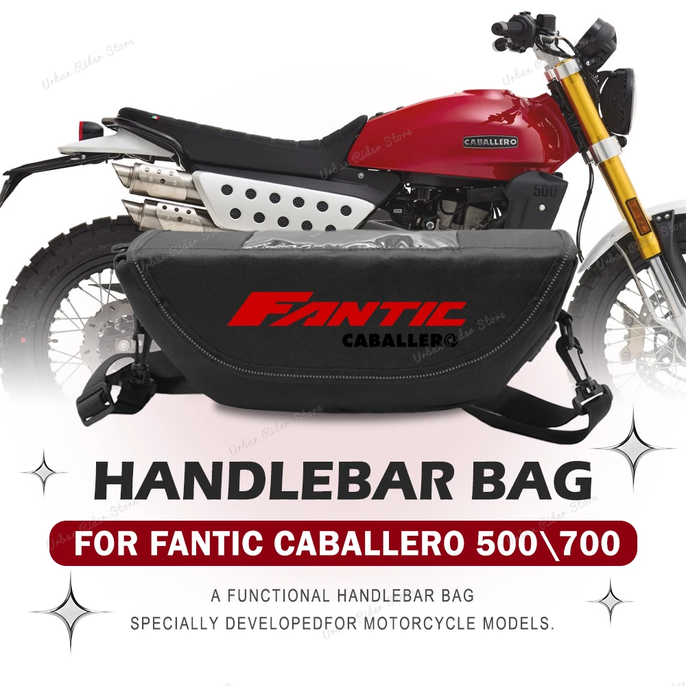Untuk Fantic Caballero 500 700 Tas Travel Stang Sepeda Motor Tas Penyimpanan Stang Sepeda Motor Tahan Air dan Tahan Debu