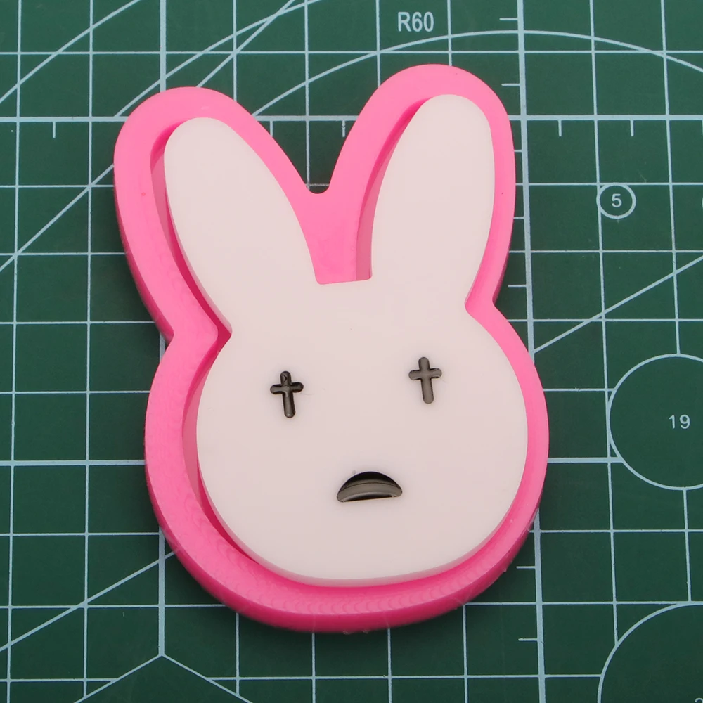 Shiny Resin Rabbit Mould, Easter Eggs Silicone Molds , Bunny Clay Molds , DIY Resin Epoxy Mold , Not sticky DY0832