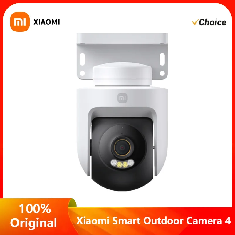 كاميرا Xiaomi الذكية الخارجية 4 WiFi 6 AI كشف الإنسان رؤية ليلية كاملة الألوان 8MP 4K اتجاهين مكالمة صوتية تعمل لتطبيق MiHome