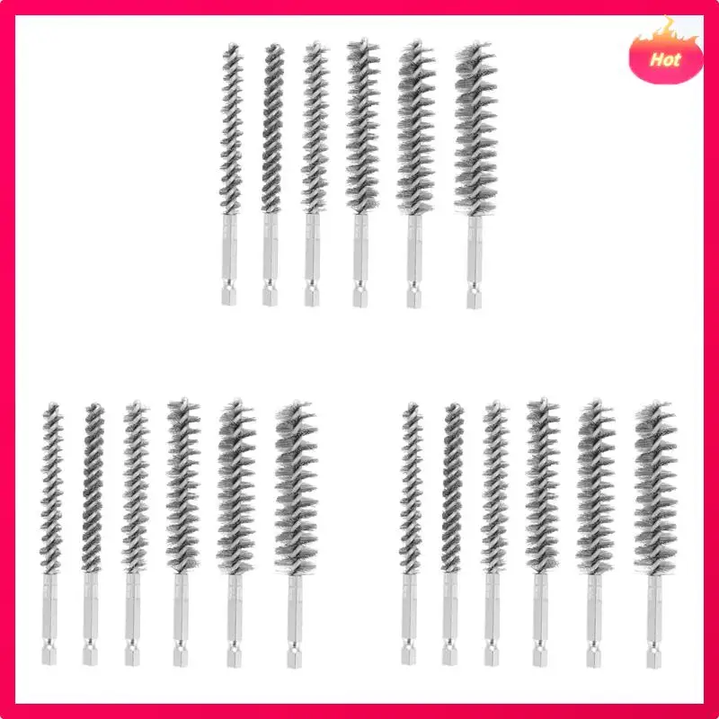 18 Pcs Wire Brushes For Drill,Stainless Steel Small Wire Brush In Different Sizes,For Cleaning,Cleaning Wire Brush Set