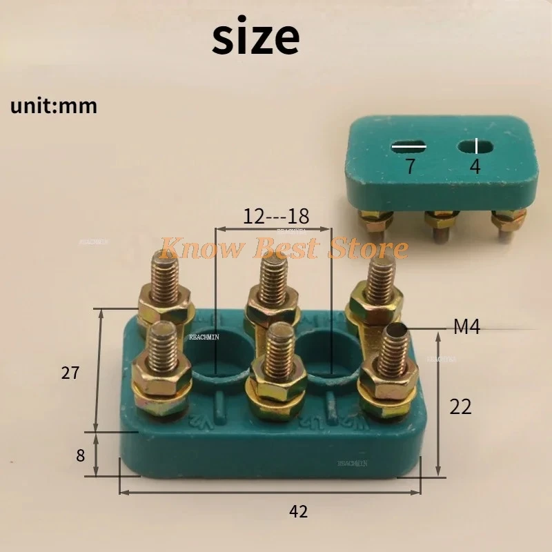 Motor Terminal Block Three Phase Electric Motor Connecting Terminal Plate M5 M6 M8 Screw Barrier Terminal Block Strip Connector
