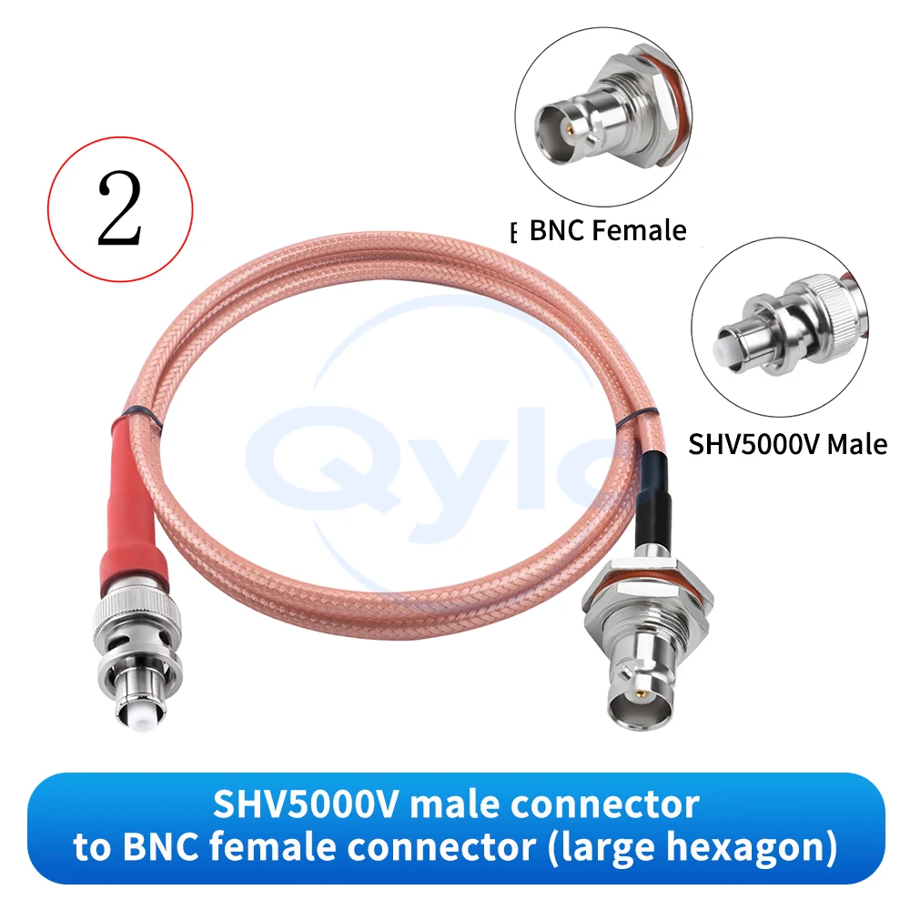 5000V High-Voltage Head BNC High-Voltage Connection Cable SHV to BNC Male/Female RG142 Coaxial Test Cable SHV5000V (1 pcs)