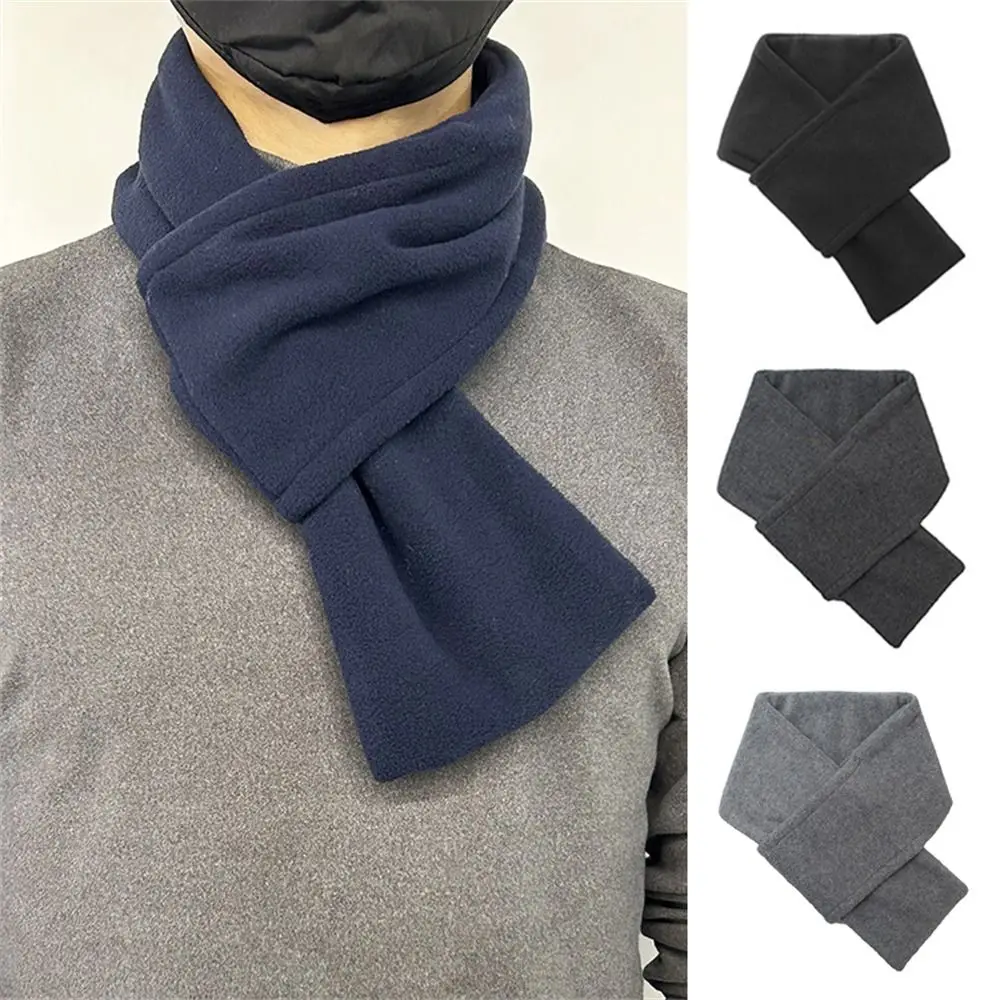 Fashion Thick Neck Warmer Polar Fleece Scarf Unisex Winter Thermal Scarves Warm Velvet Scarf Men Outdoor Hiking Skiing Camping