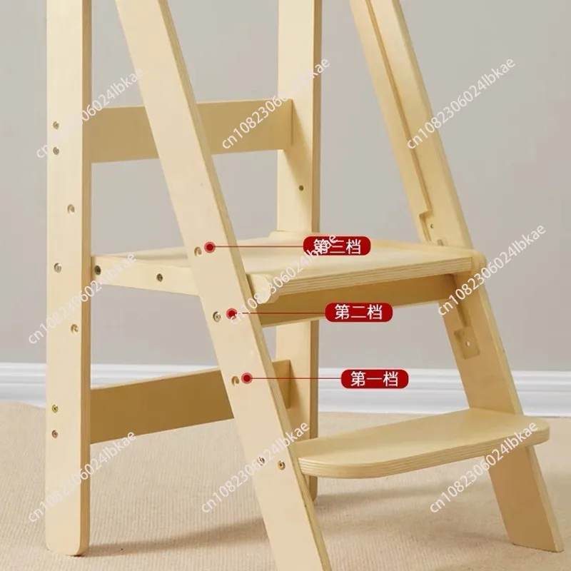 Kids' Folding Learning Tower- Step Stool with Handrails for Bathroom & Kitchen