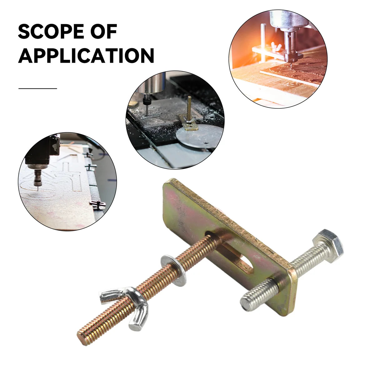 Máquina de grabado CNC 4 en 1, abrazadera de placa de prensa, accesorios de férula de plataforma, 80mm