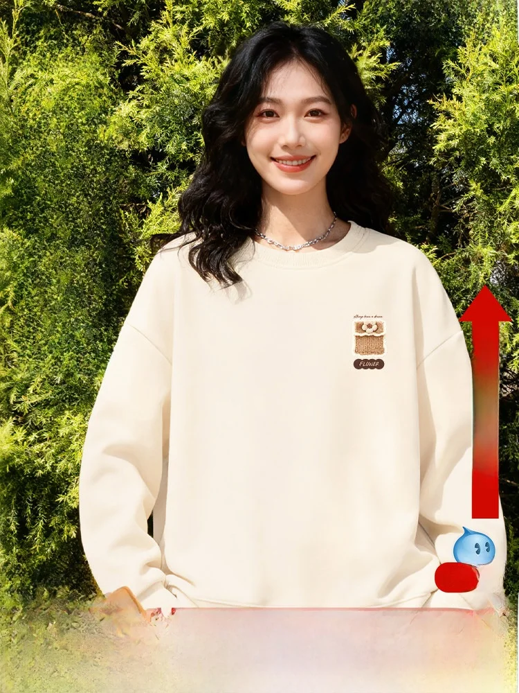 

Женская толстовка Snow Flng, весна 2026, новая модная простая повседневная свободная толстовка с капюшоном, верхняя одежда для студентов, удобная, с длинными рукавами