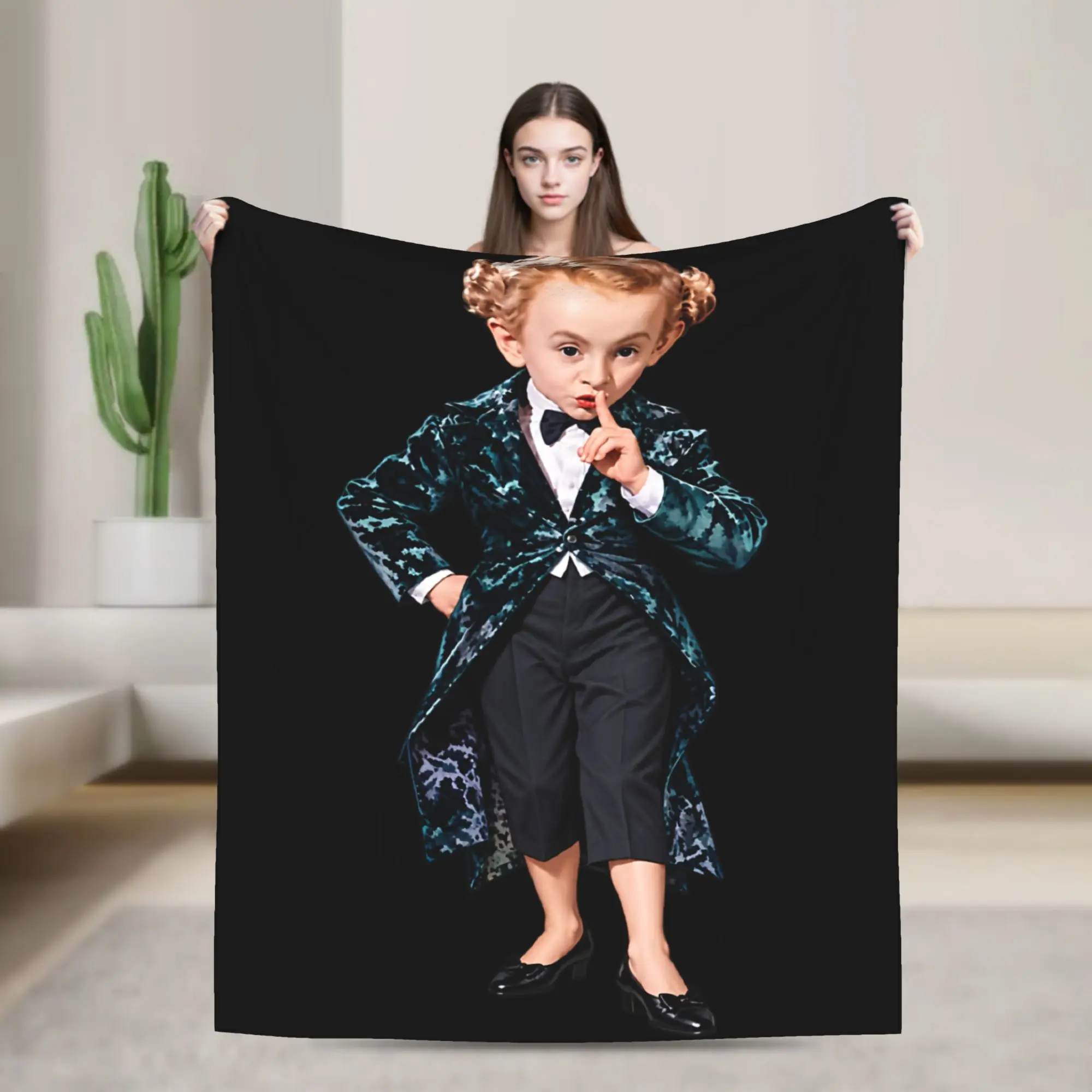 Rumpelstiltskin Tiptoeing Fairy Tale Villain Flannel Blanket  Custom Throw Blanket for Home 150*125cm Quilt