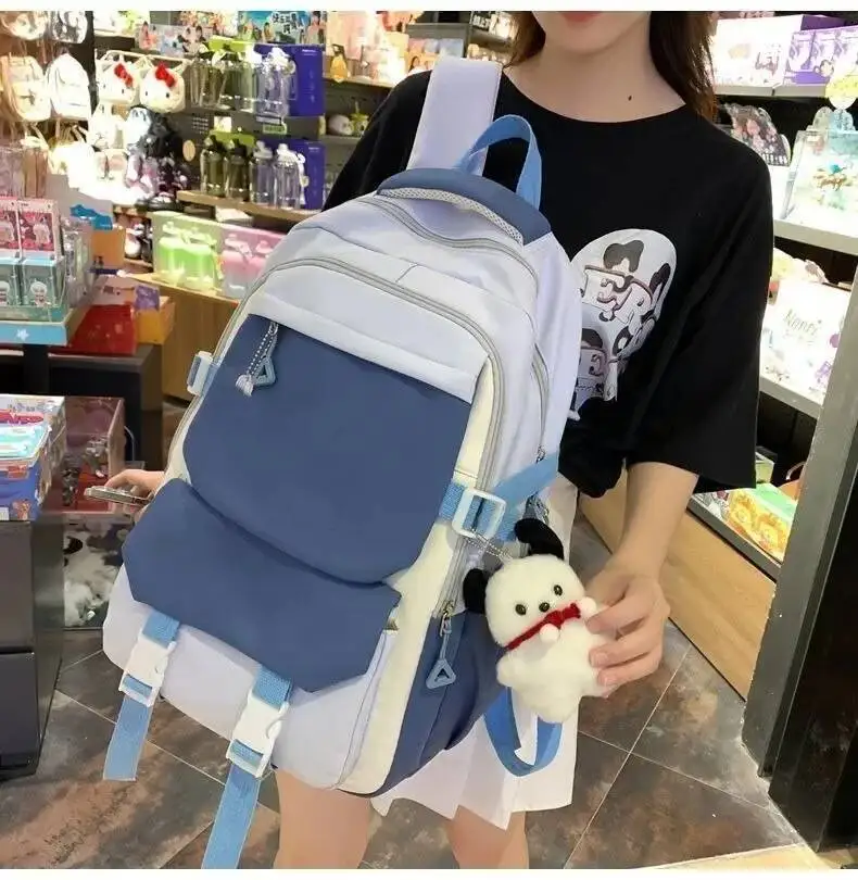 أنيمي لعبة تنفس شبكة أسود أزرق بني أخضر أرجواني Haikyuu طالب المراهقين حقائب مدرسية حقائب الظهر