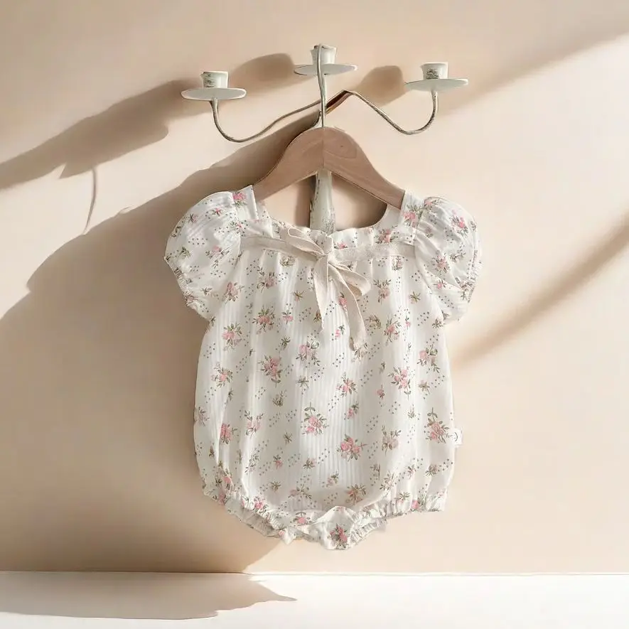 

Детский летний комбинезон для новорожденных, Цветочная одежда для маленьких девочек