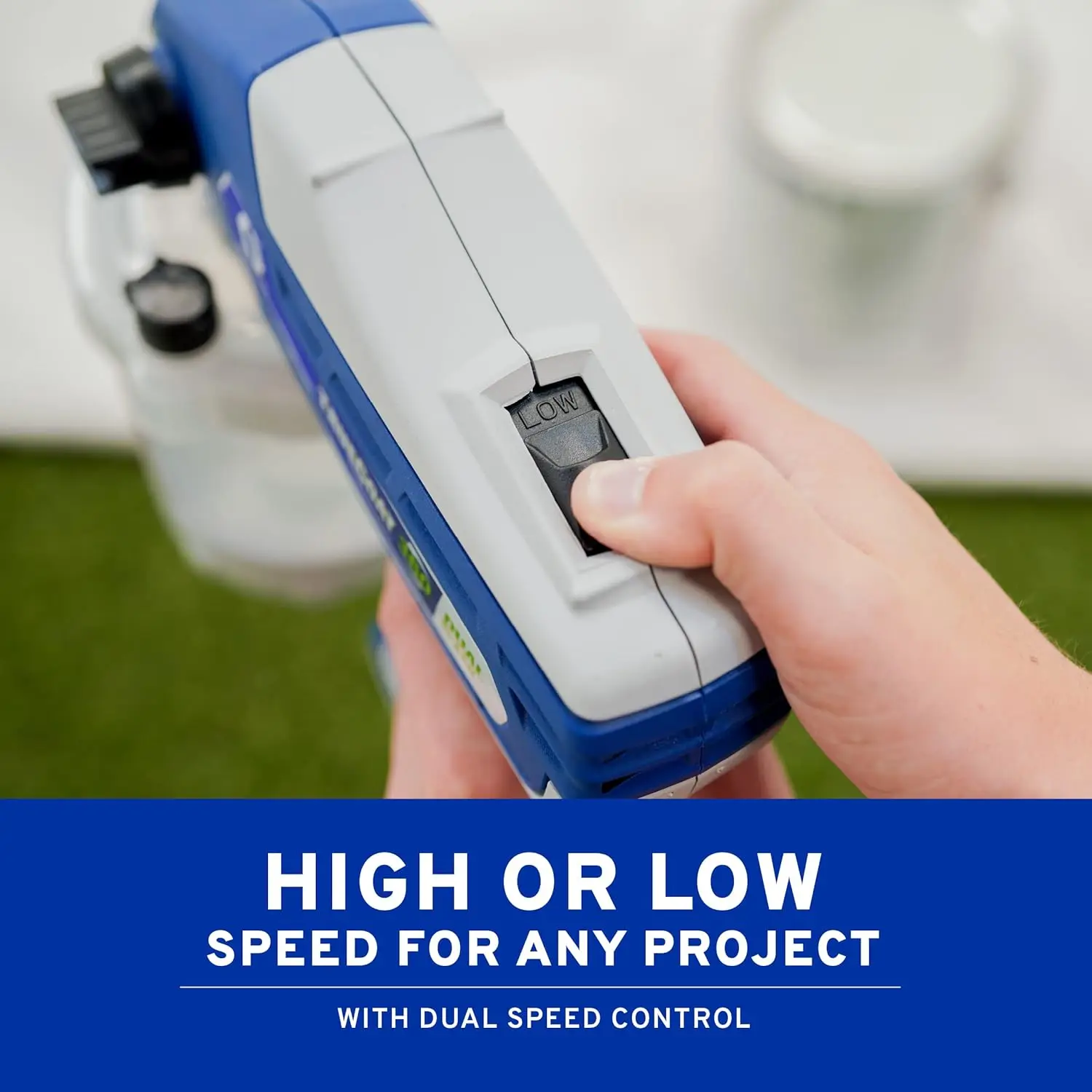 26D281 TrueCoat 360 Dual Speed Paint Sprayer, Blue/White