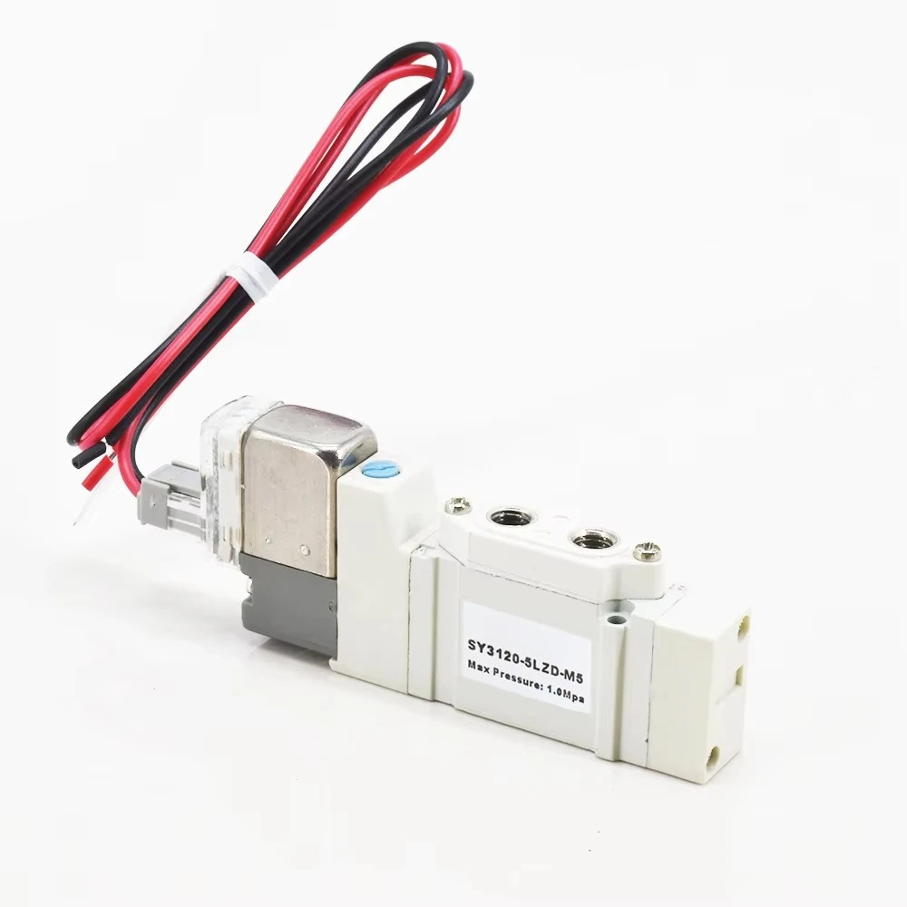 SY Series Solenoid Valve M5 Thread DC24V 5/2 Way SY3120-5LZD-M5 Pneumatic Mini Solenoid Valve SY3120