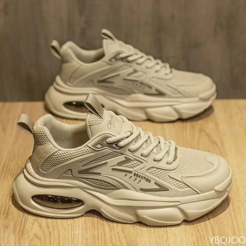 Fashionable versatile spring autumn new explosive thick soled men's shoes casual comfortable height increasing sports shoes