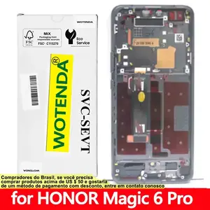 Bilashmart Original LTPO OLED 6.8 Honor Magic6 Pro LCD Display Touch Screen Honor Magic 6 Pro BVL AN16 Replacement Parts