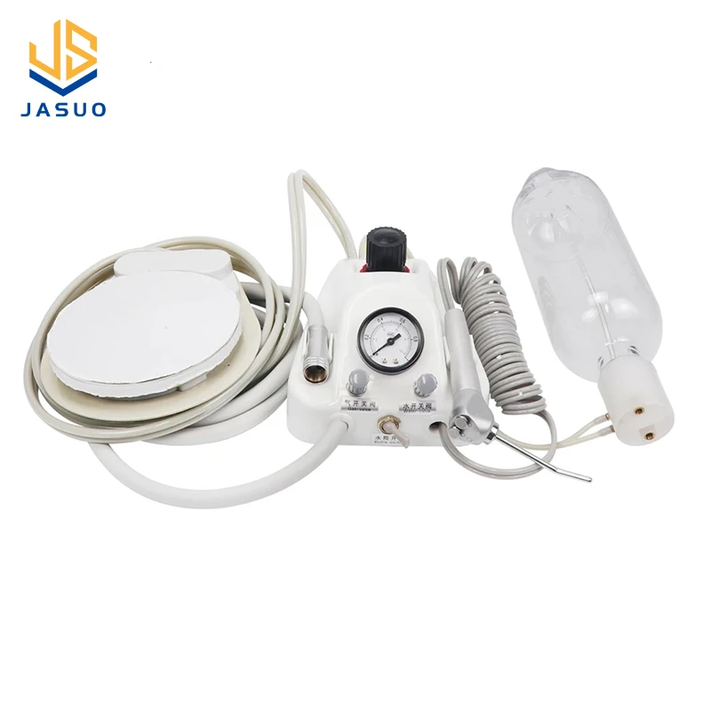 Dental Portable Turbine Unit Work With Air Compressor 3 Way Syringe 2/4 Holes Teeth Whitening Equipment Plastic Shell Dentistry
