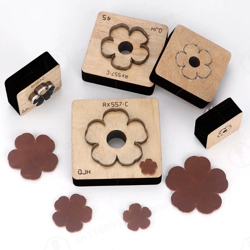

5Pcs High Carbon Steel Five-Petal Flower Cutting Mold, Flower Shape Design for DIY Leather Crafts-Bag Pendants & Earrings