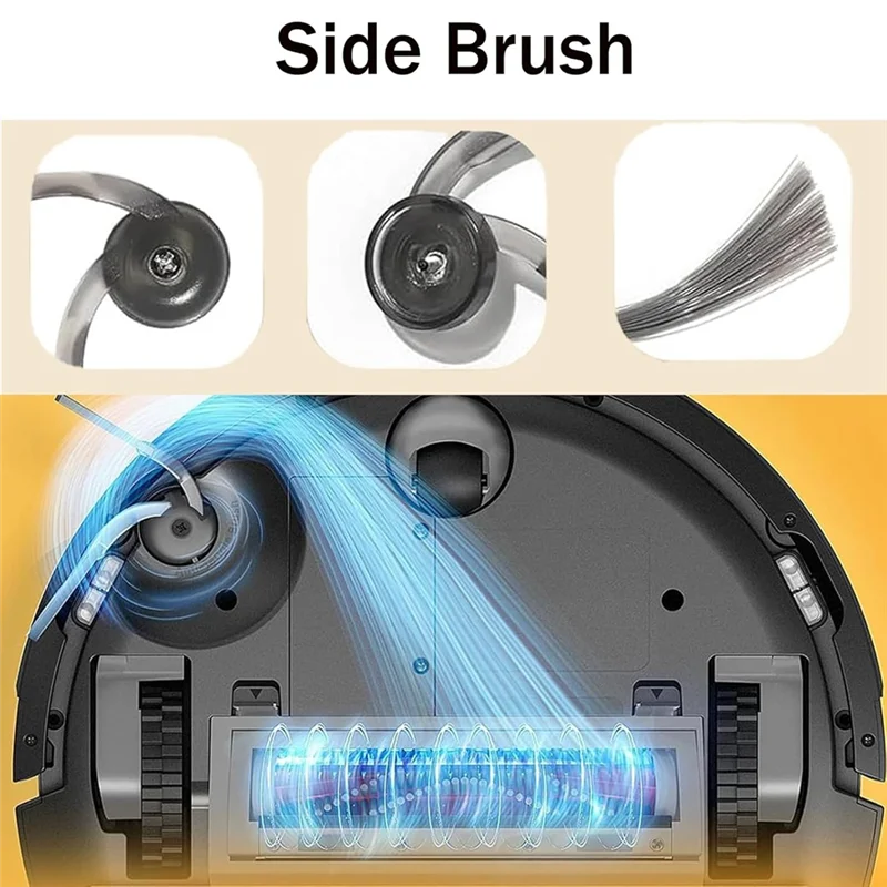 ASWUT-استبدال طقم قطع غيار ل Roborock Q7 M5/ Q7 M5 +/ Q7 L5 جهاز آلي لتنظيف الأتربة فرشاة جانبية ممسحة الوسادة فلتر HEPA #5