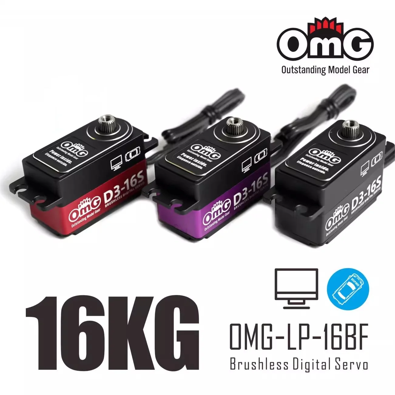 

OMG brand new CNC shell metal teeth short and short body brushless digital servo RC remote control drift car model free shipping