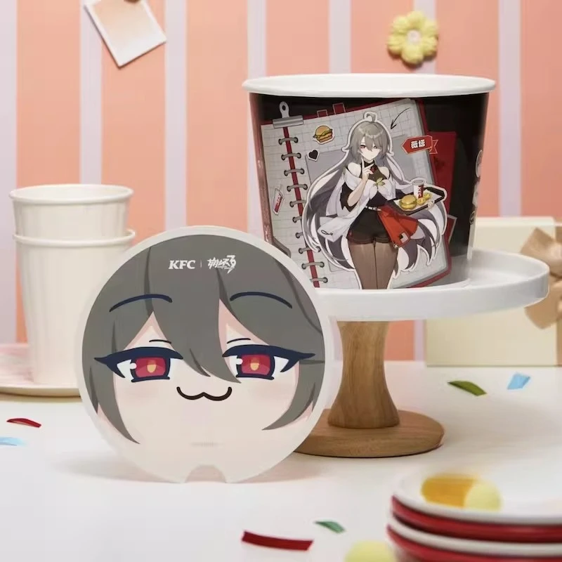 Genuine KFC X Honkai Impact 3rd Official Merch Theresa Vita Badge Standee Laser Card Postcard Cup Sleeve Anime Gift In Stock
