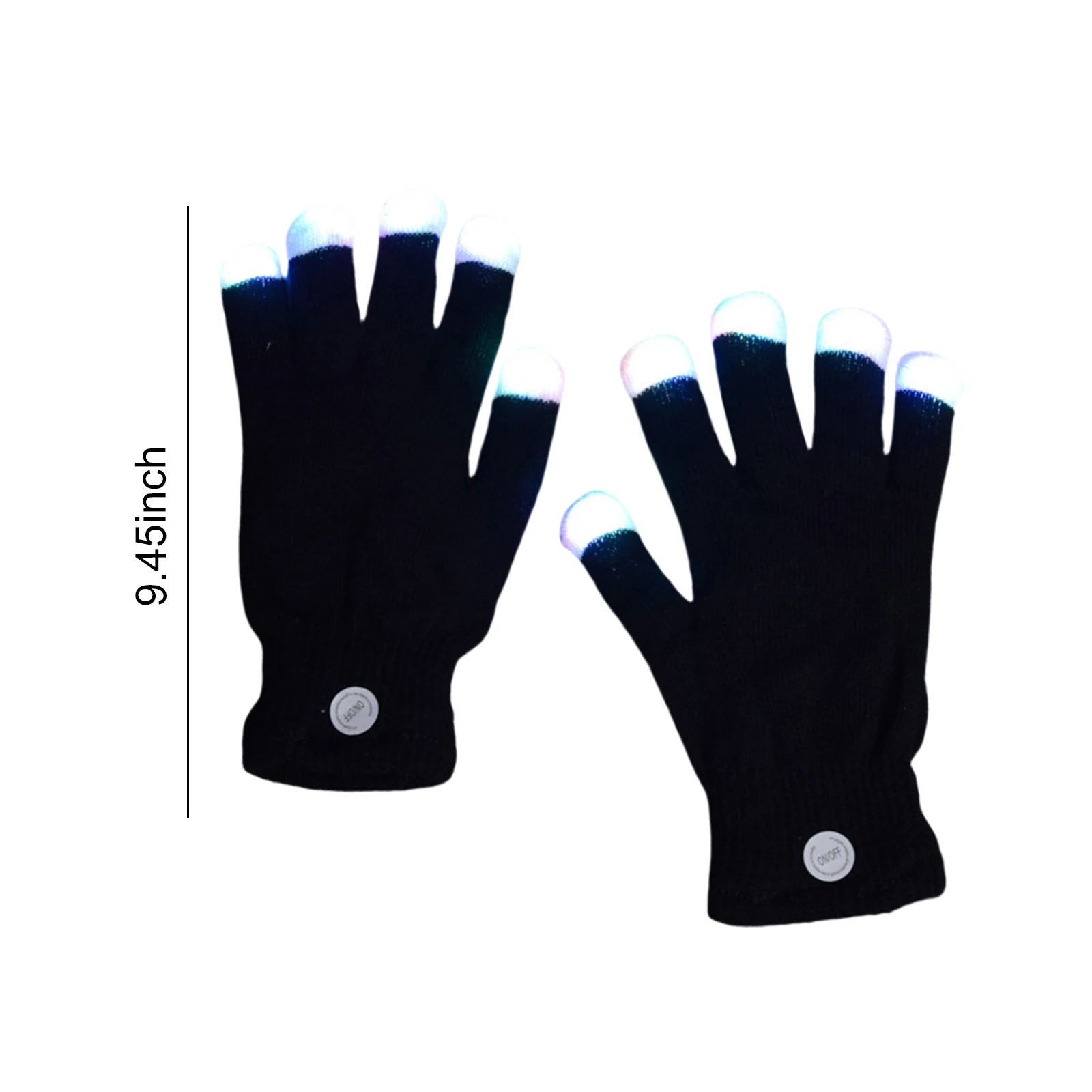 LED Flashing Finger Lighting Gloves Breathable Colorful Rave Light Glow Mittens for Kids Teens Party Gifts Music Festivals Prop