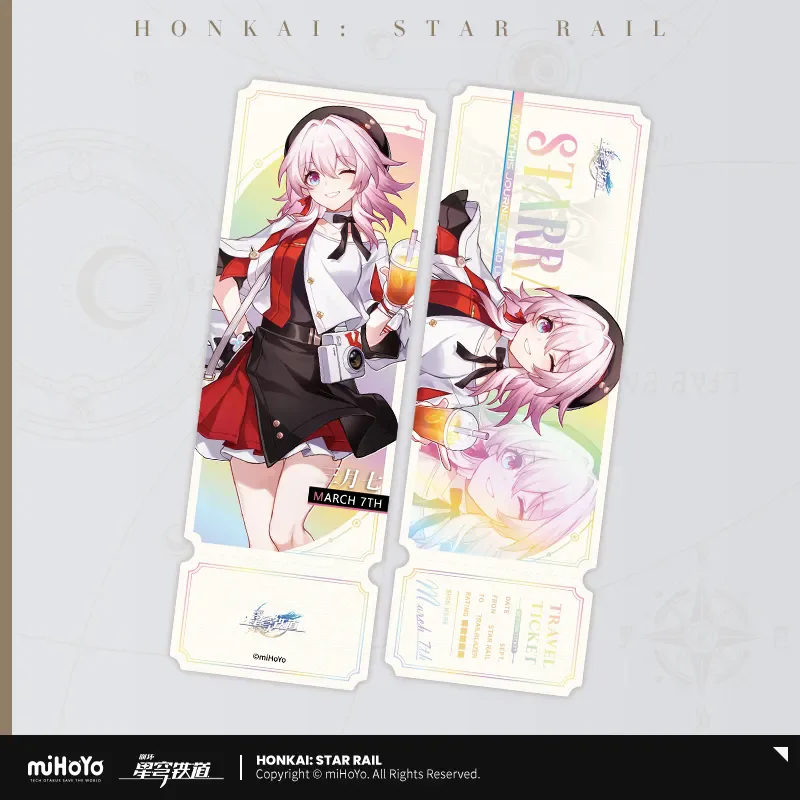 [Genuine] miHoYo Honkai: Star Rail Official Anime Tasty Sailing Series Game Peripherals DIY Collection Laser Ticket Holiday Gift image 2