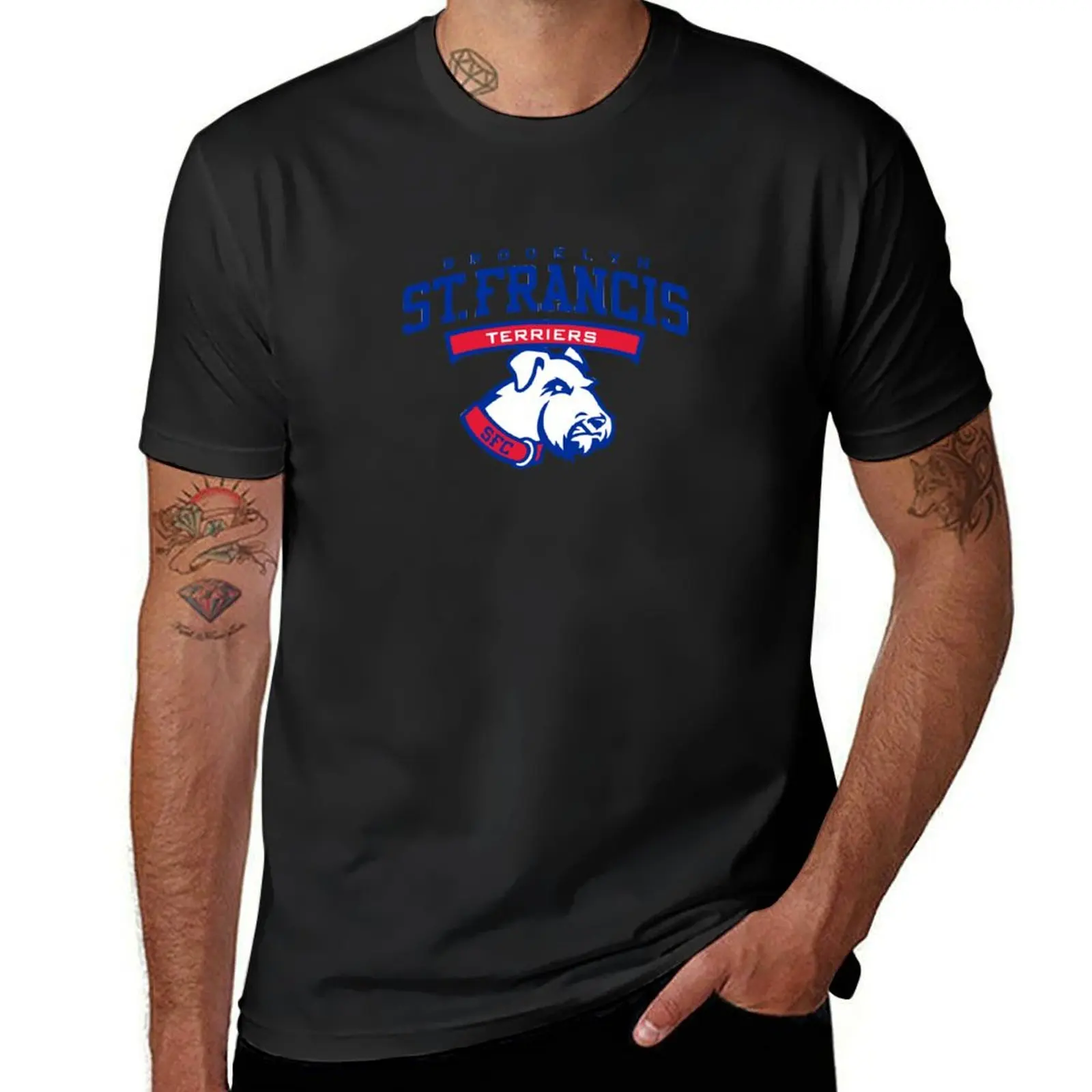 the Terrier-St. Francis Brooklyns-icon T-Shirt funnys sweat aesthetic clothes mens funny t shirts