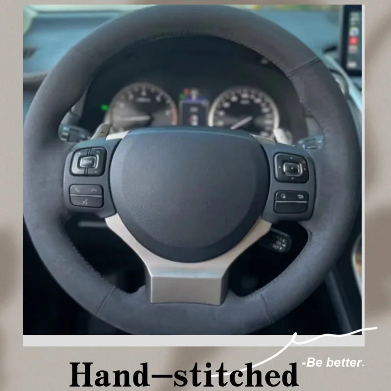 

Hand-stitched Customized Suede Leather Steering Wheel Cover For Lexus IS250 2014 2015 IS200t 2016 2017 IS300 IS350 IS F-Sport