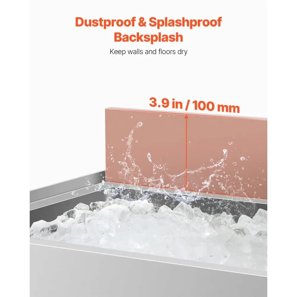 Underbar Ice Bin 61.6L Commercial Ice Storage Container with Sliding Lid and Bottle Holders for Bars and Restaurants