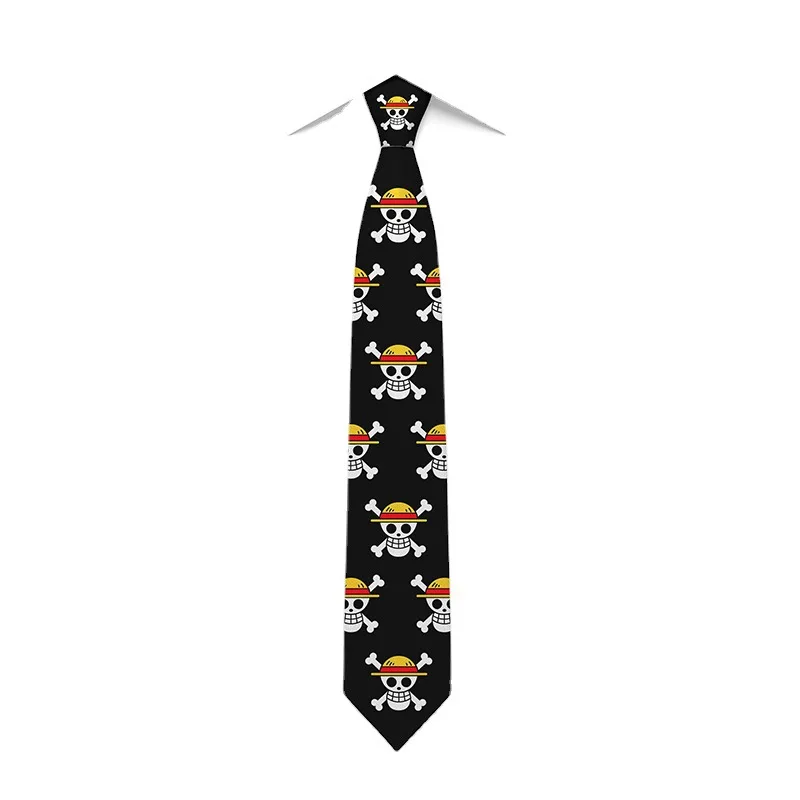 Pirate Skull Neck Tie Anime Cosplay Costume Accessories Adult Kids Shirts Accesory Party Outfit Ties Holiday Birthday Gifts