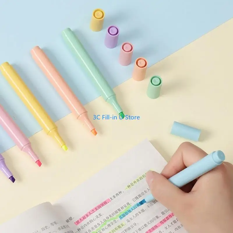 

G8TA Soft Tip Pastel Highlighter Marker Pens for Journaling Note Taking School