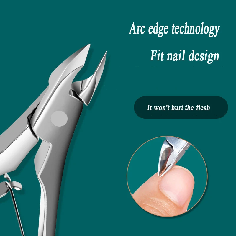 Prego cutícula nipper manicure tesoura de aço inoxidável clipper removedor de pele morta tesoura empurrador ferramenta trimmer cortadores de cutícula