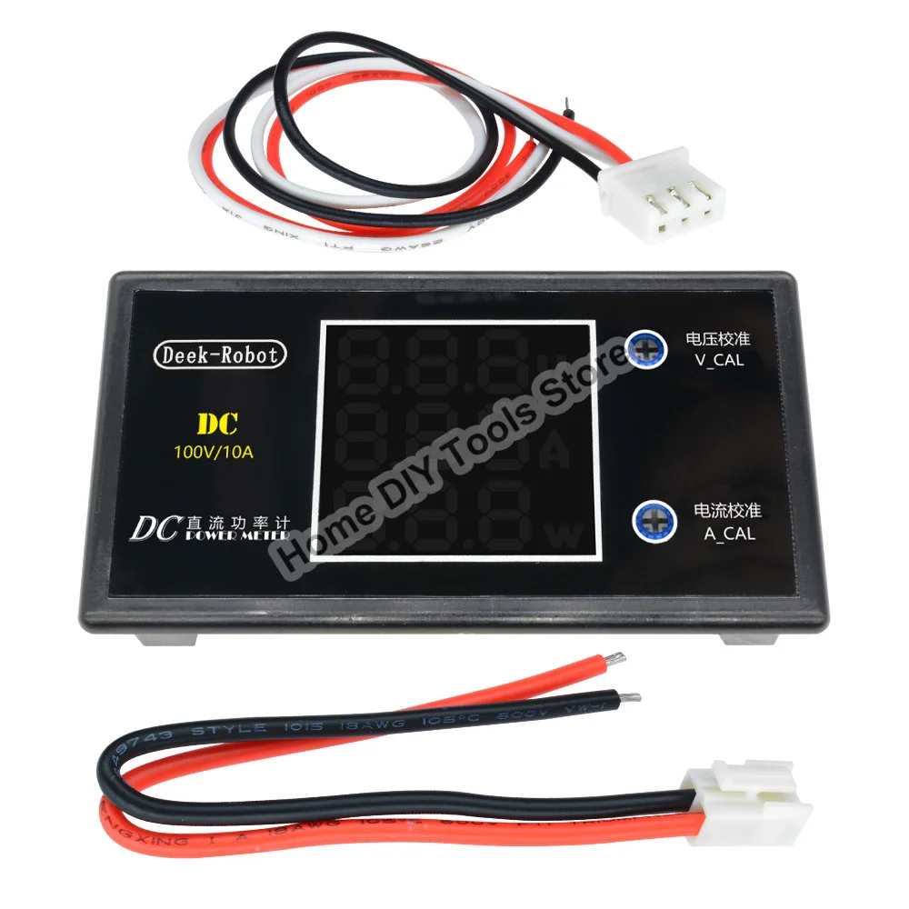 Imagem -04 - Display Lcd Voltímetro Digital Amperímetro Wattmeter Tensão Atual Power Meter Detector de Volts Tester 1000w dc 0100v 10a