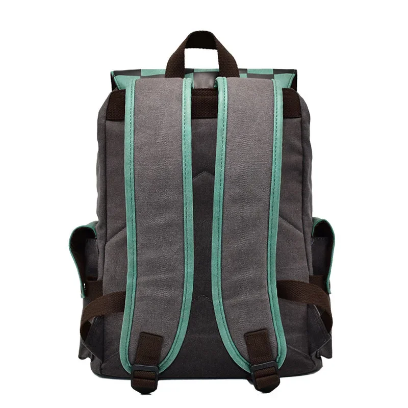 Demon Slayer Anime Canvas Backpack with Nezuko Tanjirou Zenitsu Giyuu Printing Laptop Schoolbag Birthday Gift for Fans view 5