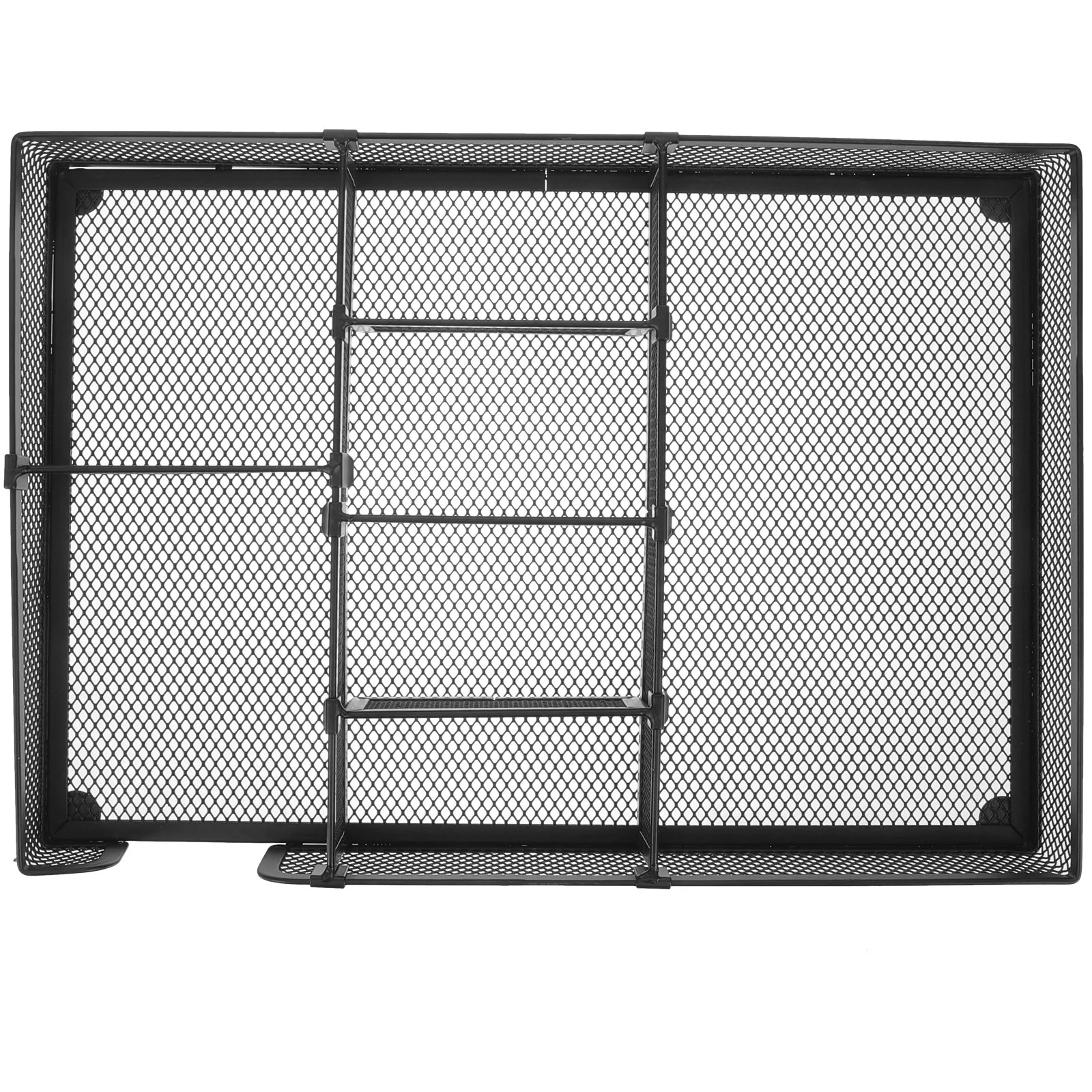 

Mesh File Organizer Metal Desktop Storage Box for Office School Desk Organization and Document Holder Basket Magazine Holder