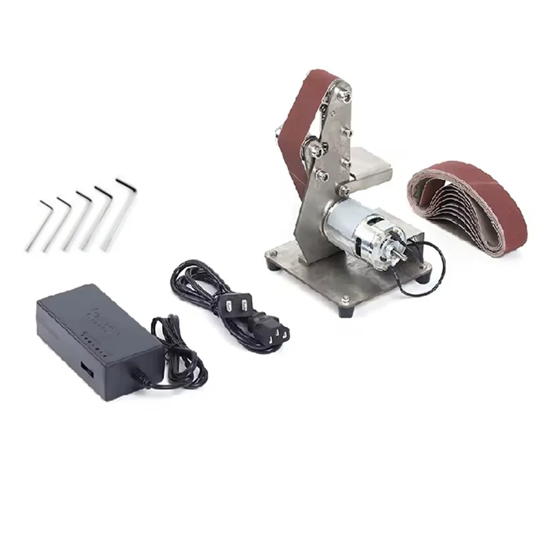 

ABKS-Compact And Portable 200W Belt Sander With 0.98X12.99In Belt Size, Safety Guard, High Efficiency, And Design US Plug
