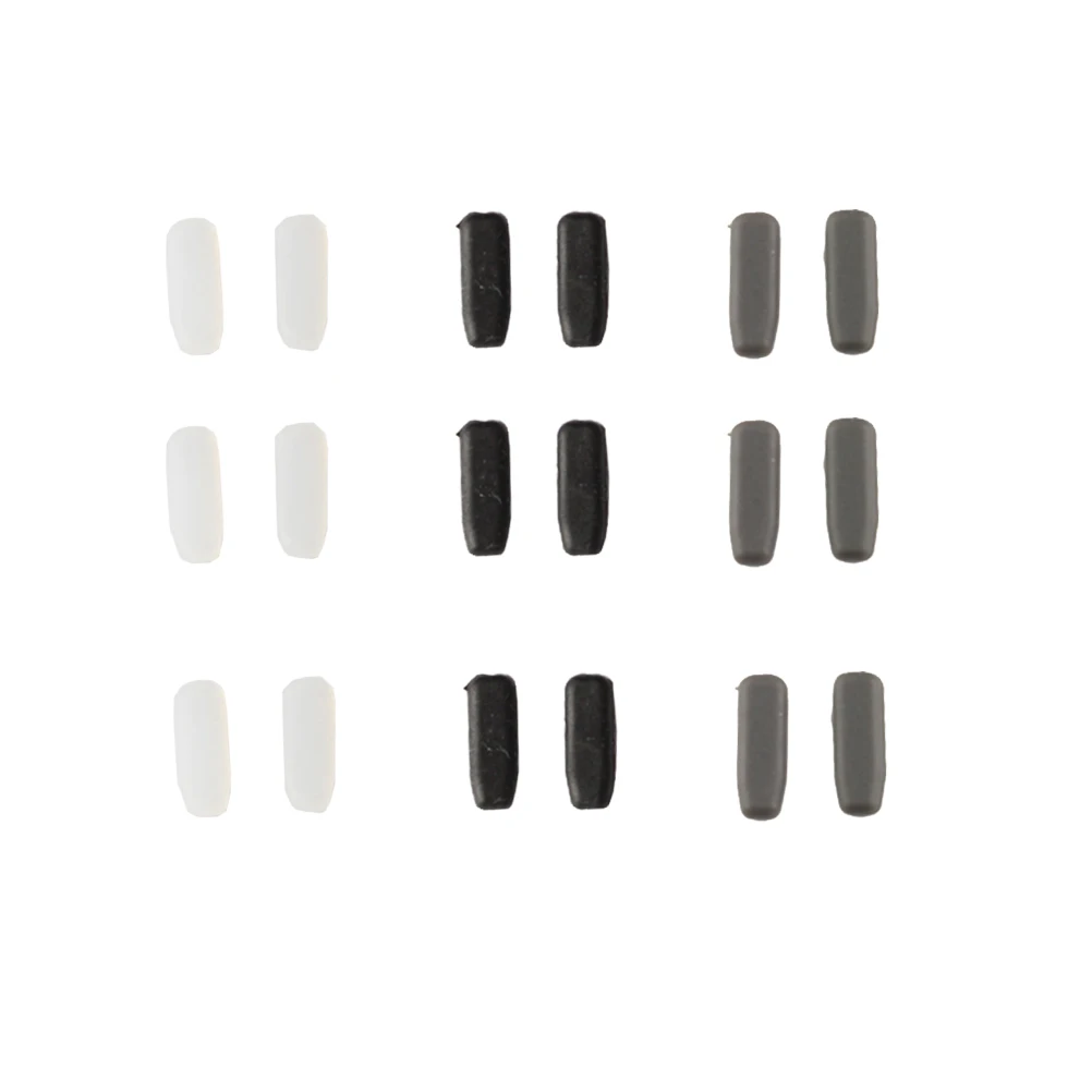

3pcs Silicone Nose Glasses Accessories Eyeglasses Pads Self Adhesive Anti Slip Fit For All Frames Practical Pads Black White